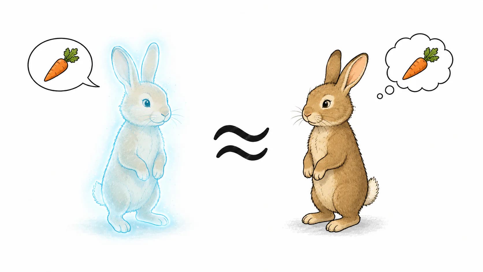 Un lapin spirituel, comme s'il était lui aussi concerné par le phénomène