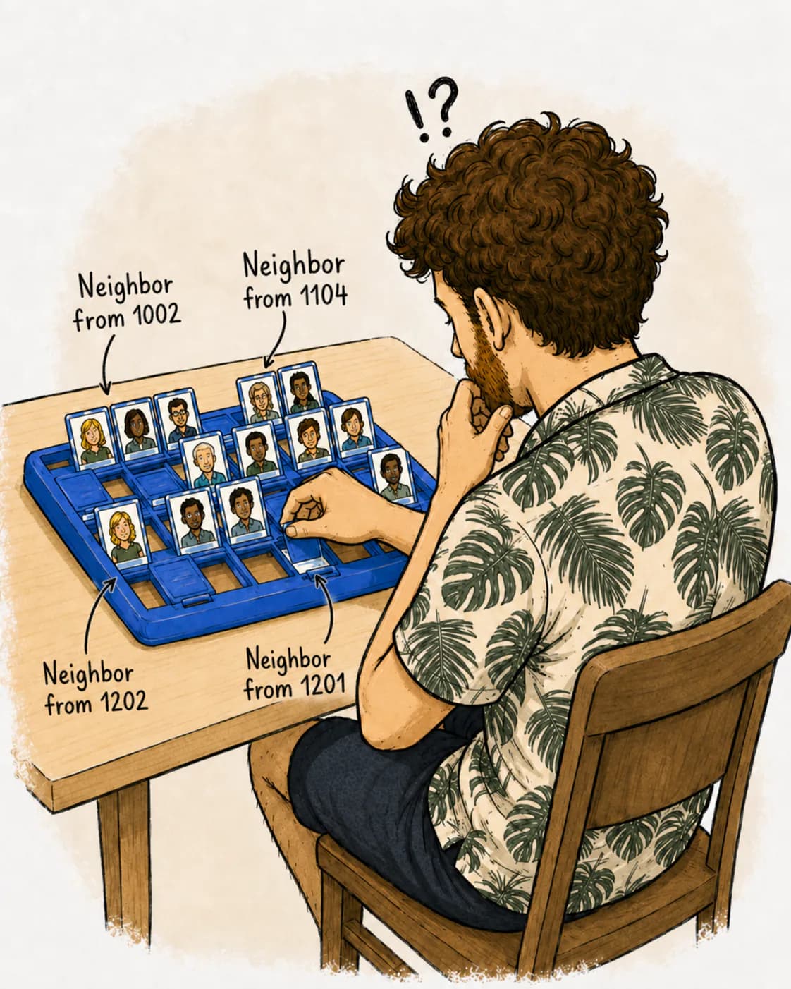 A never-ending game of Guess Who?